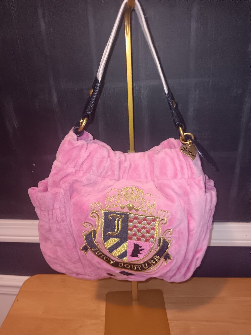 Juicy Couture Vintage Y2k Pink Velour Tote Bag
